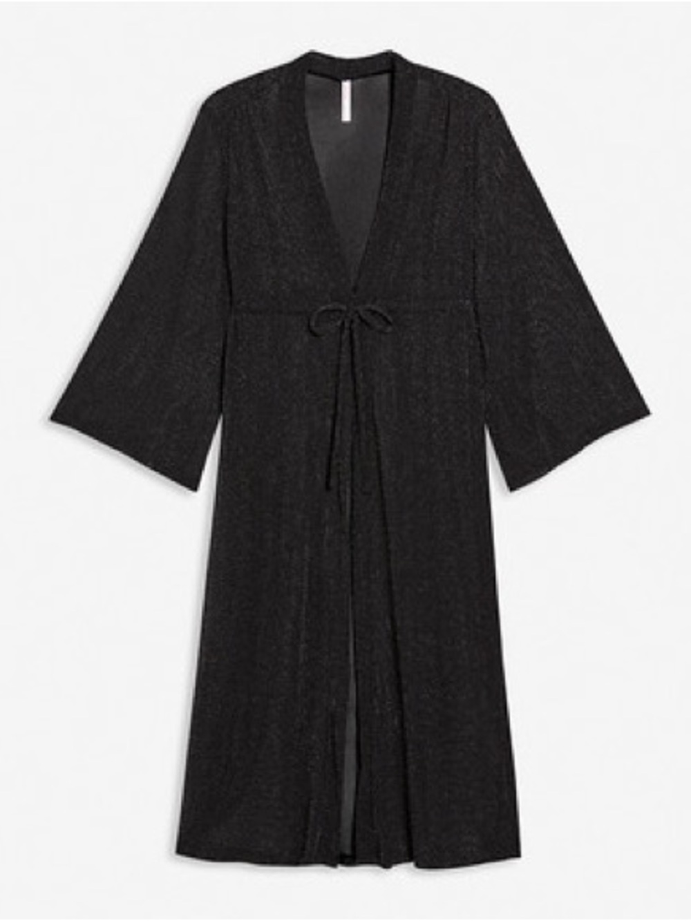 Joe Fresh Roxy Earle Black Sparkle Duster with Tie